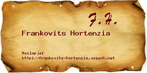 Frankovits Hortenzia névjegykártya